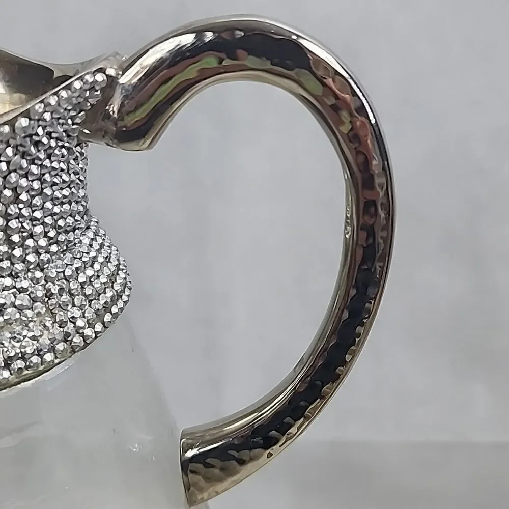 Pitcher Hammered Metal Handle and Faceted Metal studs